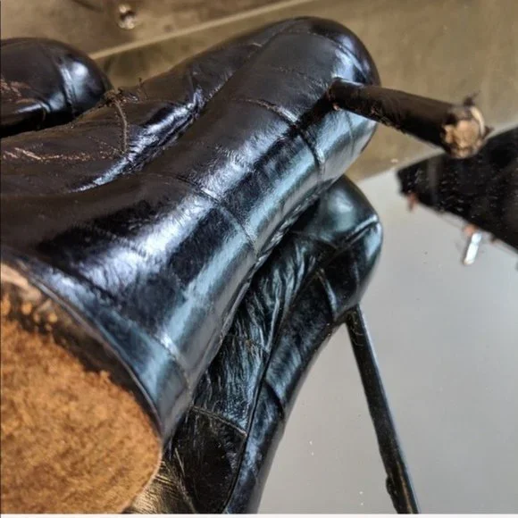 Yves Saint Laurent Eel Skin YSL Stiletto Booties 8 38 - Picture 17 of 17